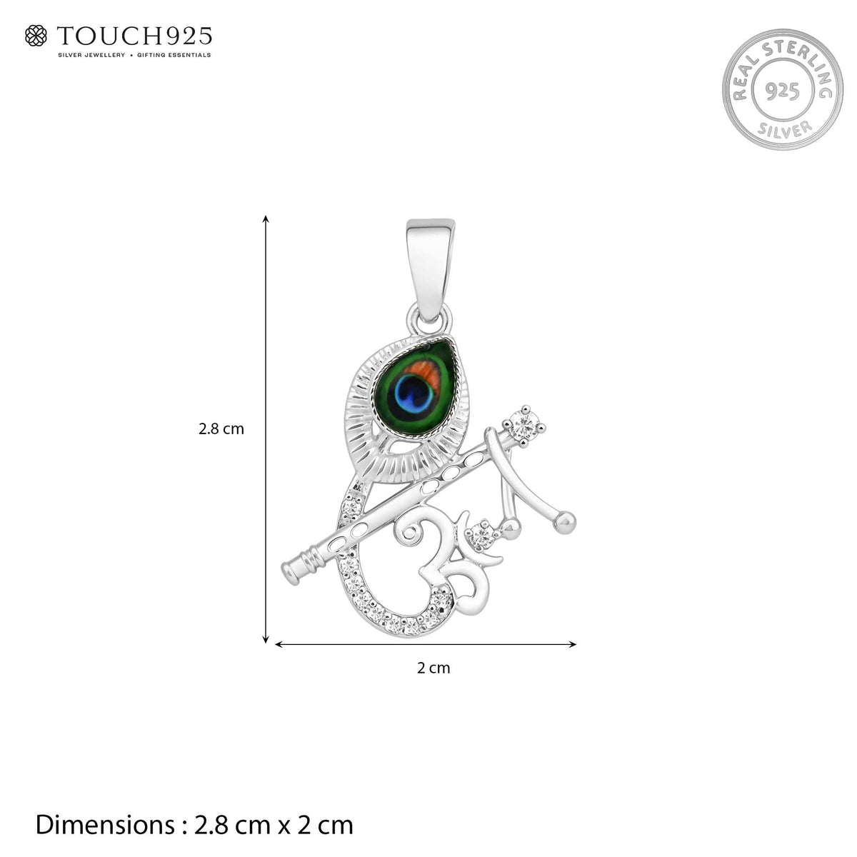 Krishna Om Flute Pendant