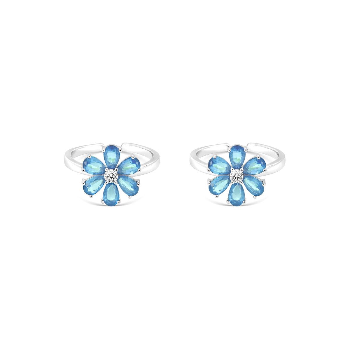 Petaline Silver Toe Ring