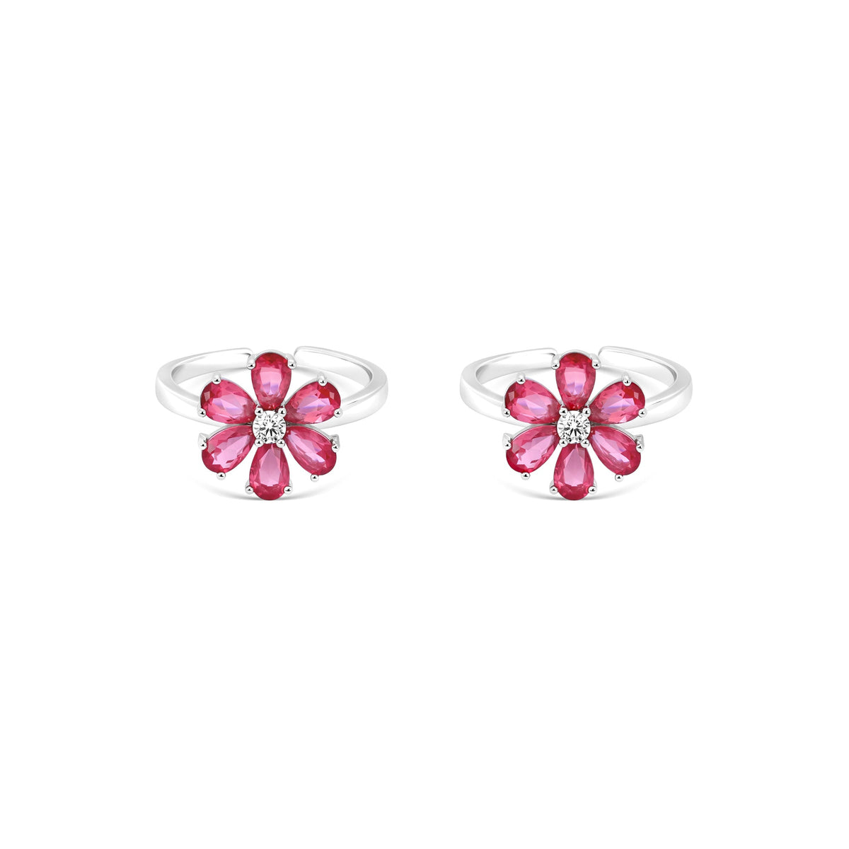 Petaline Silver Toe Ring