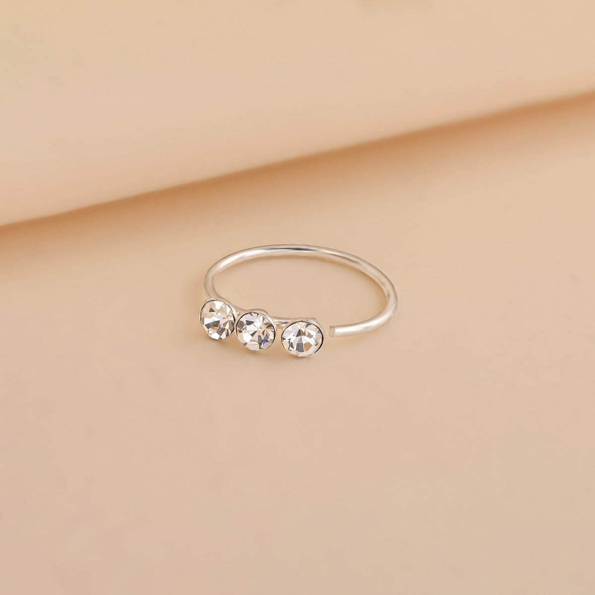 Triple Stone Nose Ring