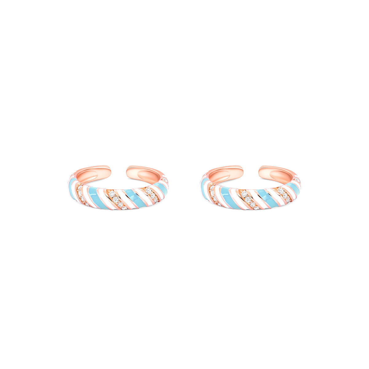 Candy Swirl Silver Toe Ring