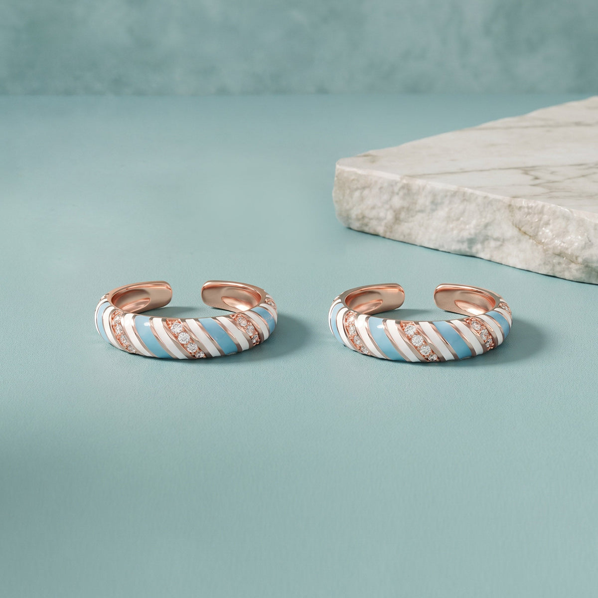 Candy Swirl Silver Toe Ring