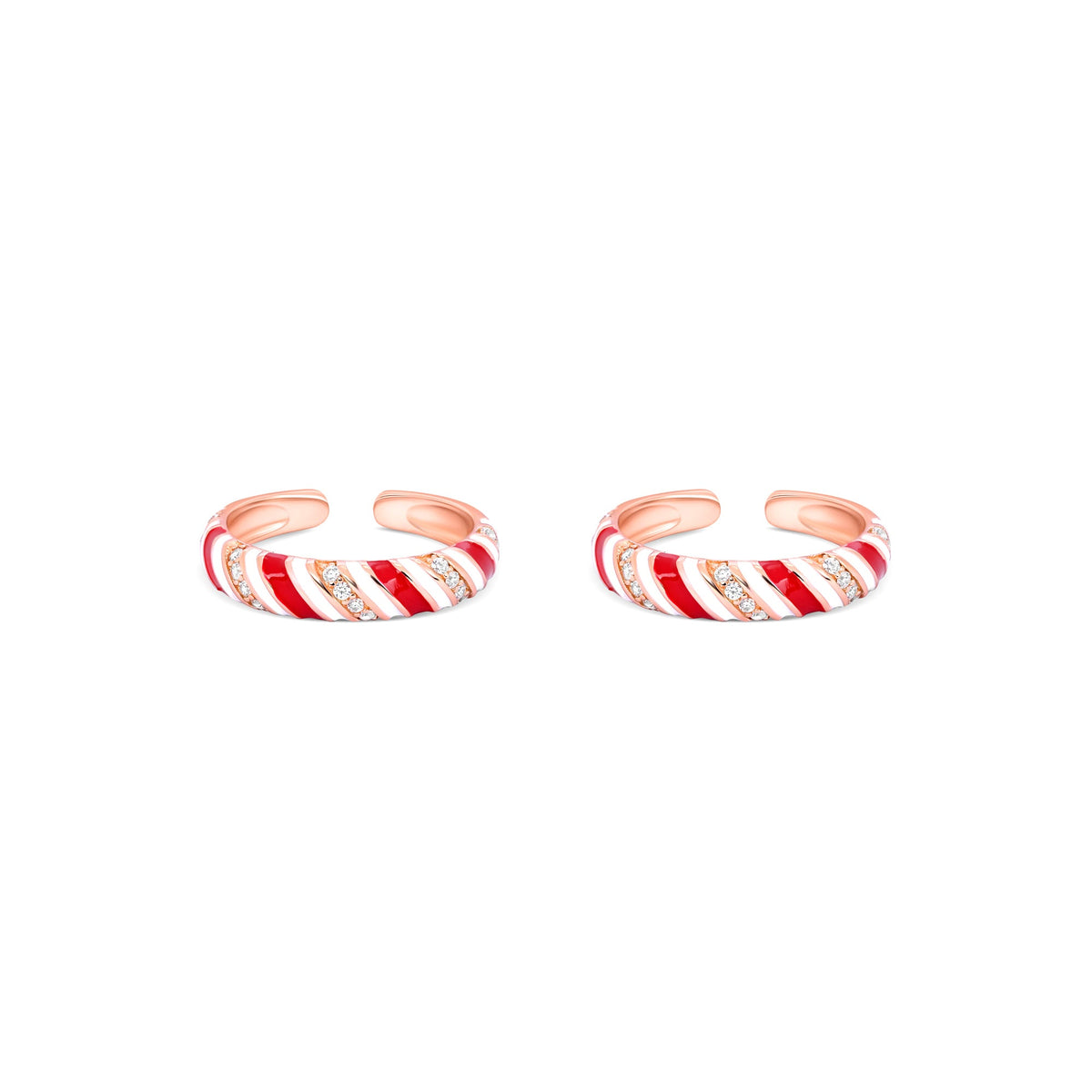Candy Swirl Silver Toe Ring