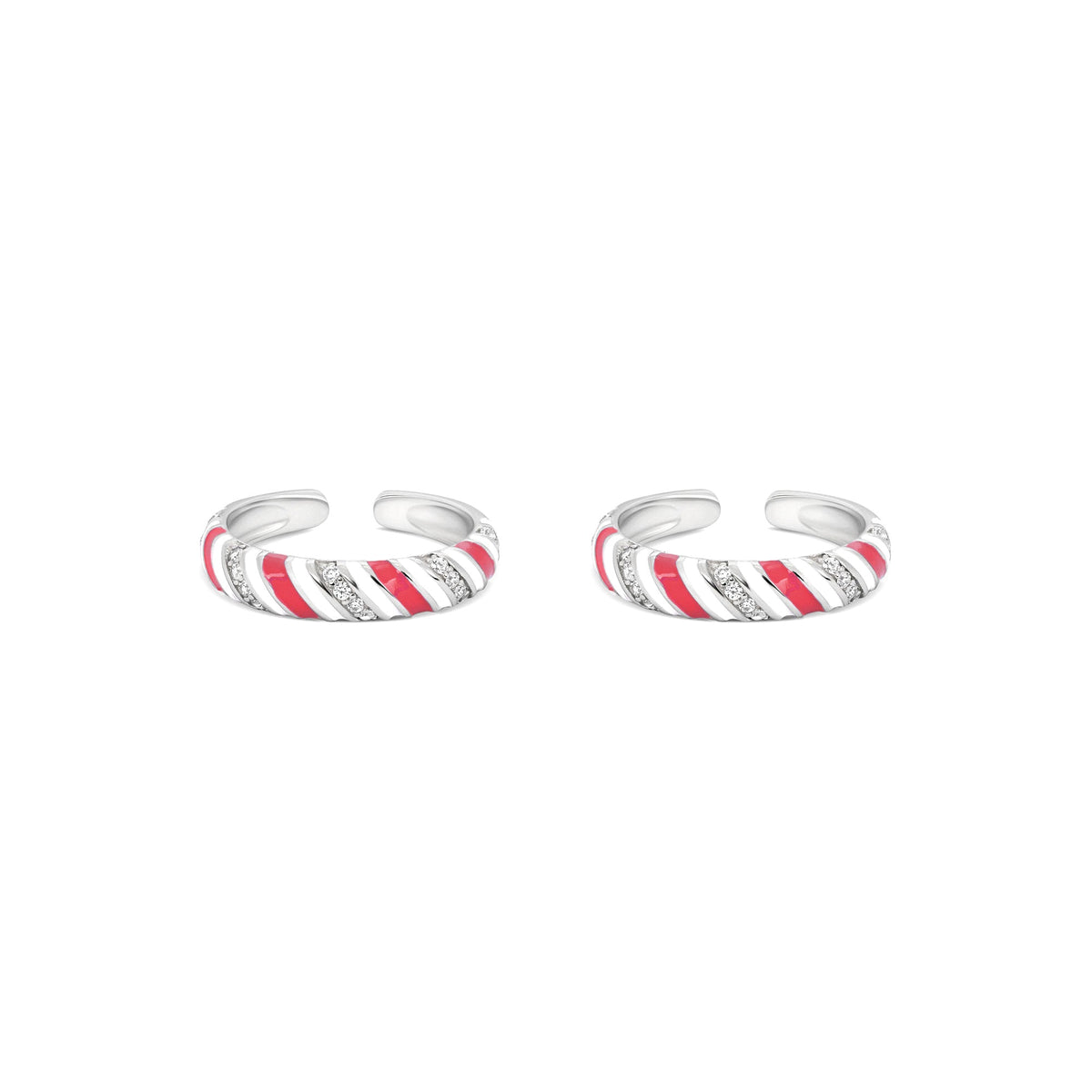 Candy Swirl Silver Toe Ring