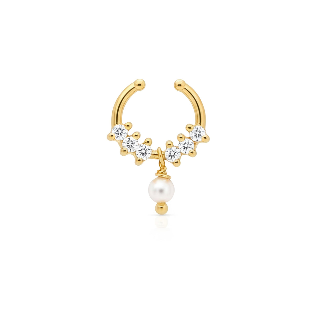 Pearl Drop Septum Nose Ring