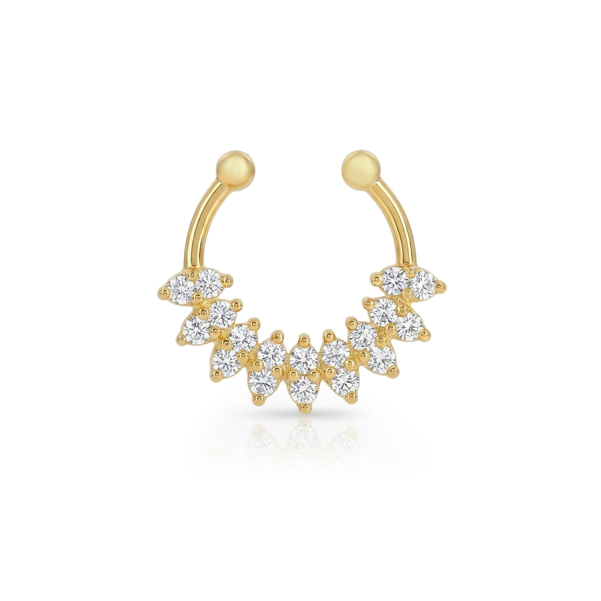 Cluster Sparkle Septum Nose Ring