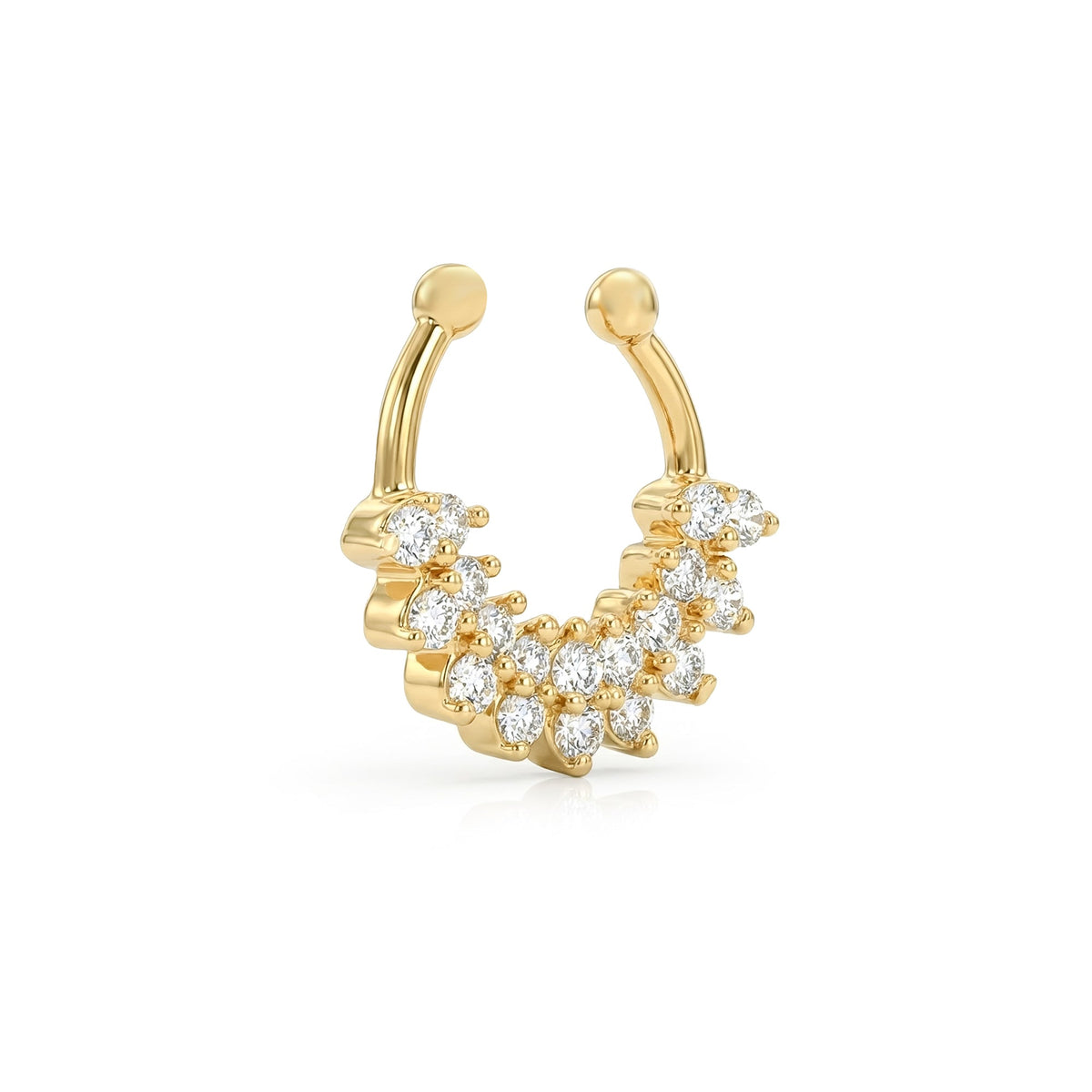Cluster Sparkle Septum Nose Ring