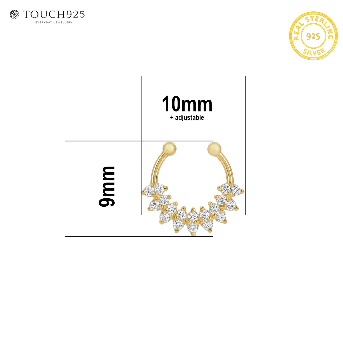 Cluster Sparkle Septum Nose Ring