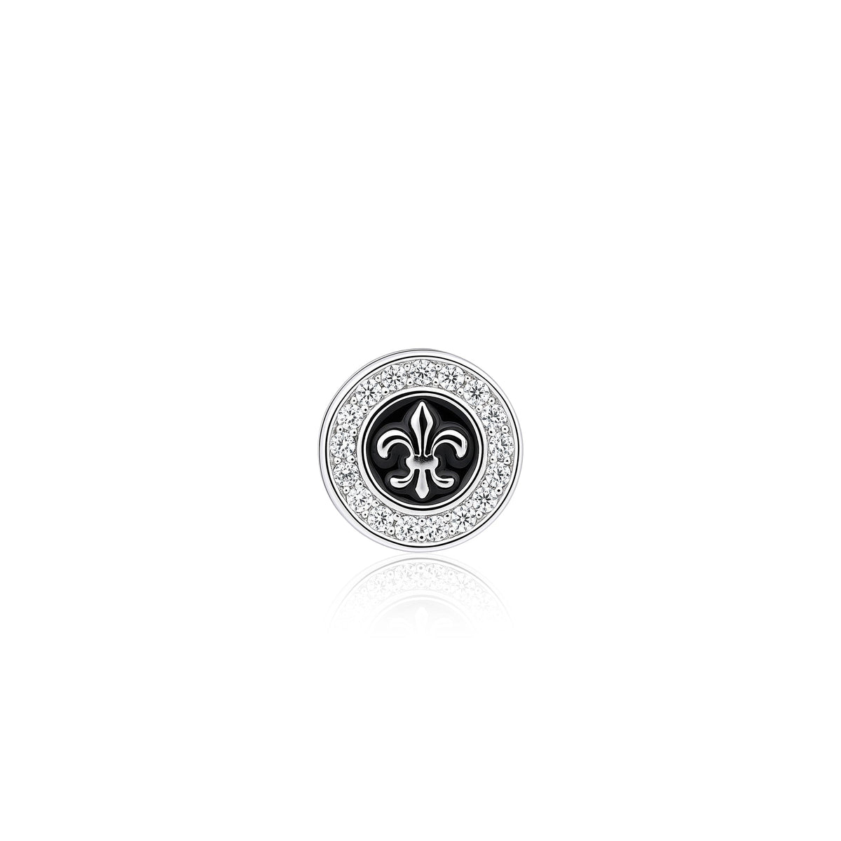 Pavé Flower Silver Studs