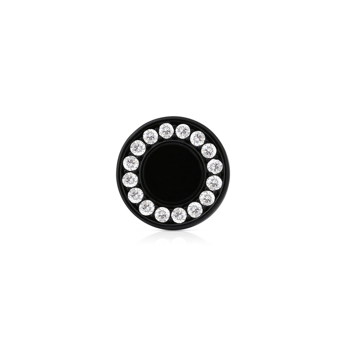Black Halo Circular Stud
