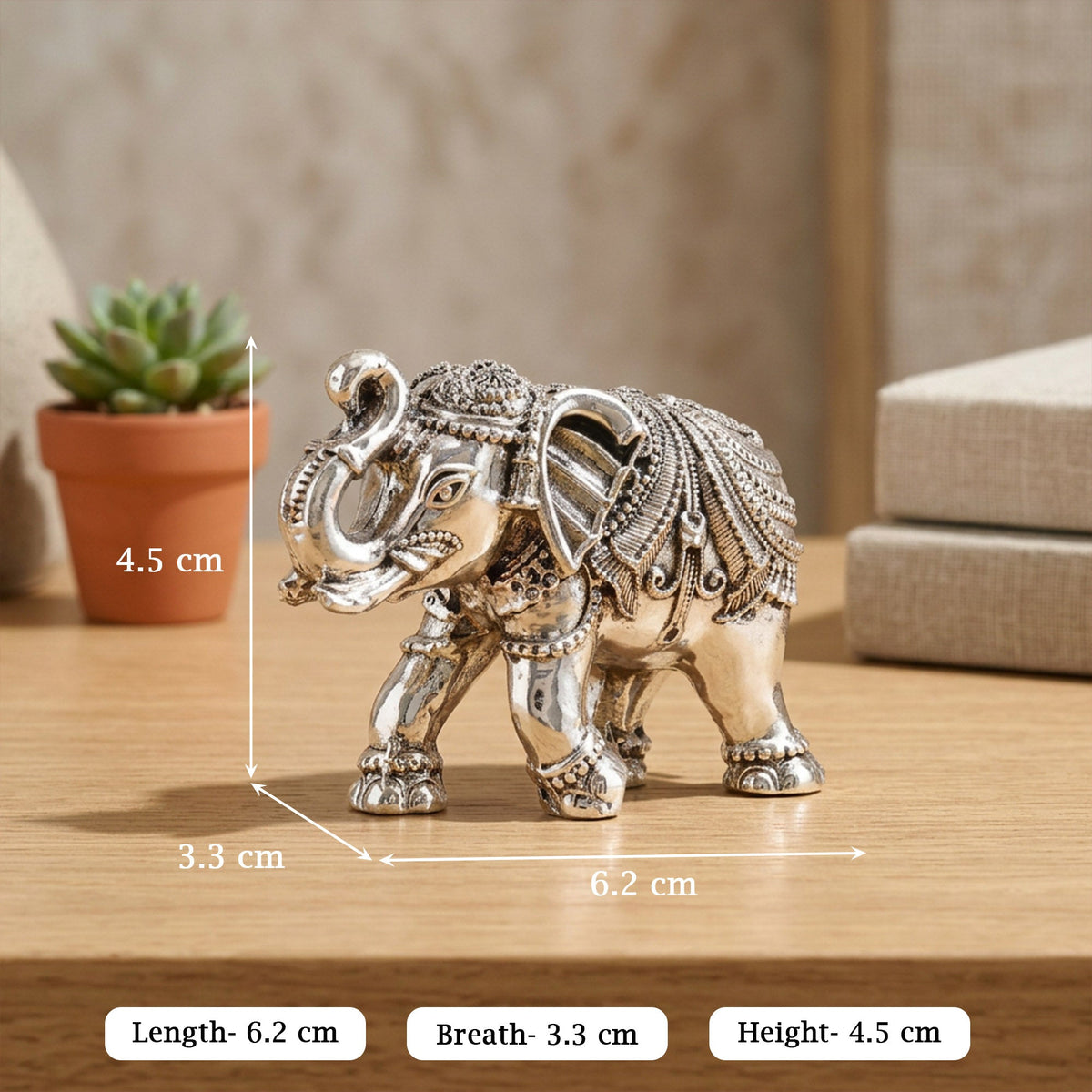 999 Silver Elephant Pair Gift Box