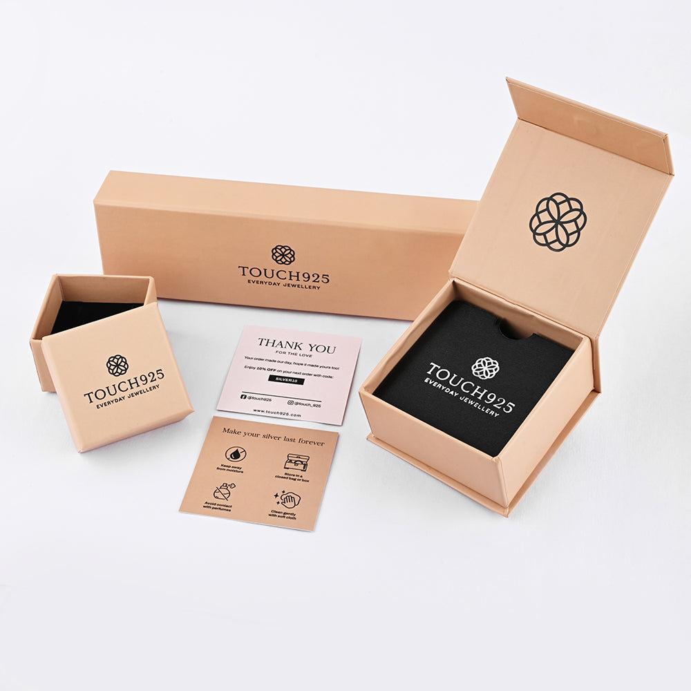 Midnight Silver Studs